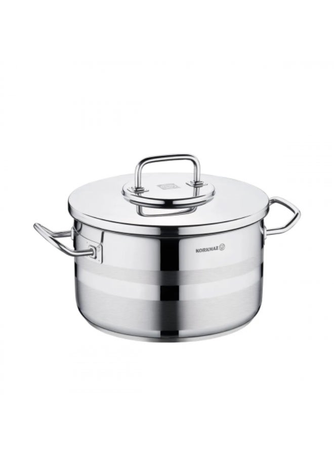 Korkmaz Astra2 Casserole 32x19 / 15 L | Induction Base Satinless Steel Pot | Dishwasher Safe Stock Pot - KA2029 - Image 1